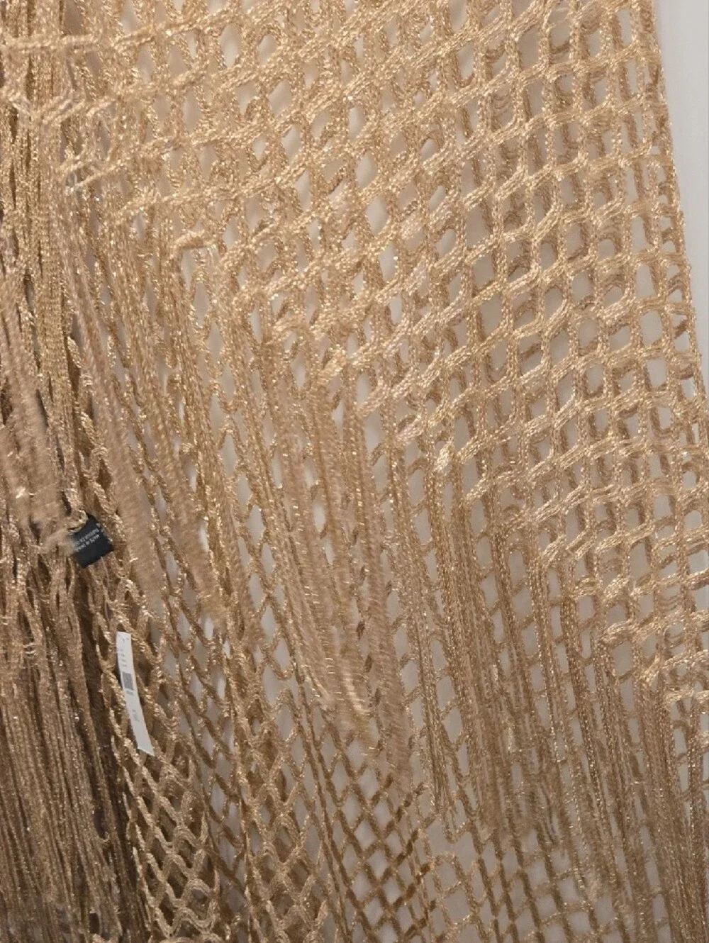 Gold Open-Knit Women's Scarf .